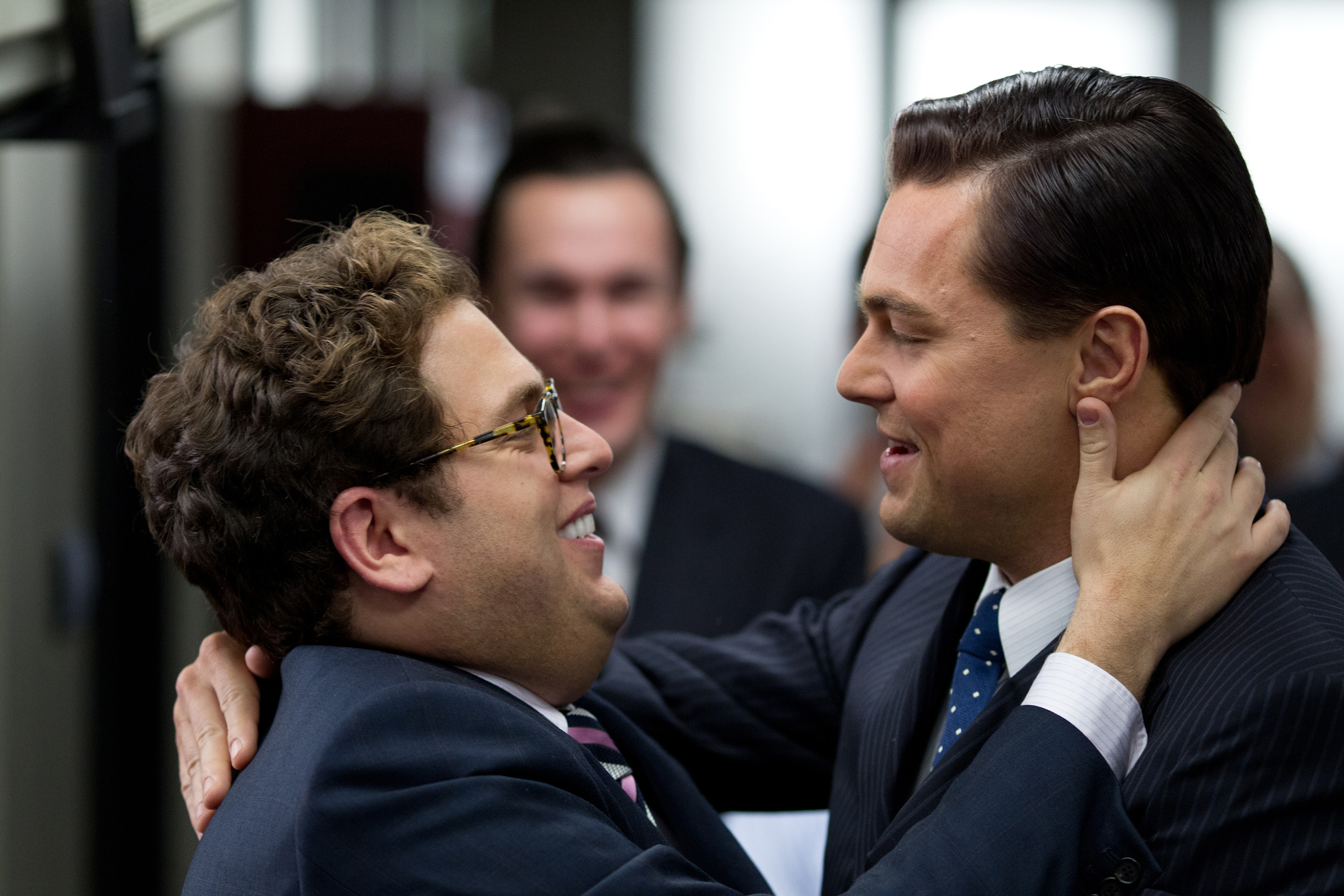 Left to right: Jonah Hill plays Danny and Leonardo DiCaprio plays Jordan Belfort in THE WOLF OF WALL STREET, from Paramount Pictures and Red Granite Pictures.