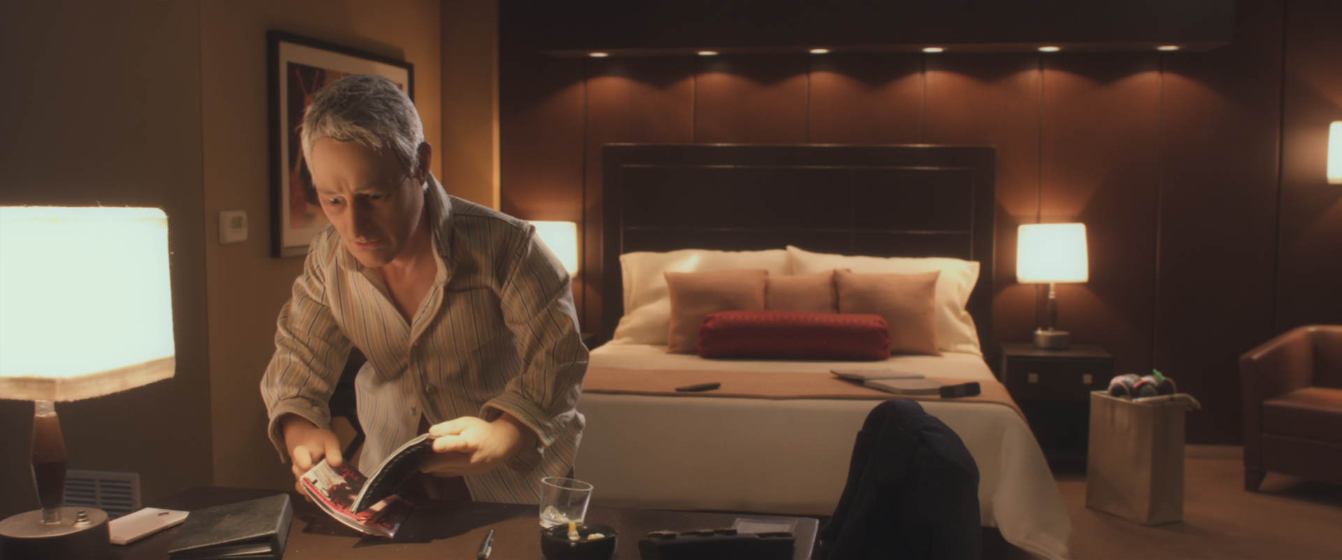 David Thewlis voices Michael Stone in the animated stop-motion film, ANOMALISA, by Paramount Pictures